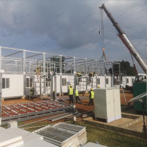 හොඳම සැහැල්ලු වානේ Anti-Seismic Prefab Detachable Container House Quick Assemble Prefabricated Moveable Construction