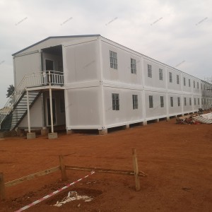 Casa prefabricada barata de 20 pies, contenedor para acampar, contenedor desmontable, casa portátil para refuxiados