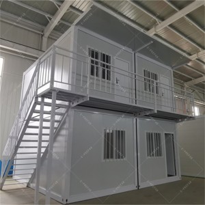 Kiinassa taitettava konttitalo Nopeasti taitettava tasainen pakkaus esivalmistettu 20 jalkaa 40 jalkaa kokoontaitettava kannettava modulaarinen pieni talo Kotileirit