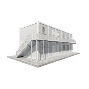 Sodobna montažna hiša, ki združuje eleganten dizajn s trajnostnimi materiali