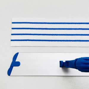Lieliskas dekontaminācijas iespējas mājsaimniecības vienreizlietojamie mikrošķiedras grīdas tīrīšanas spilventiņi ar zilu svītru