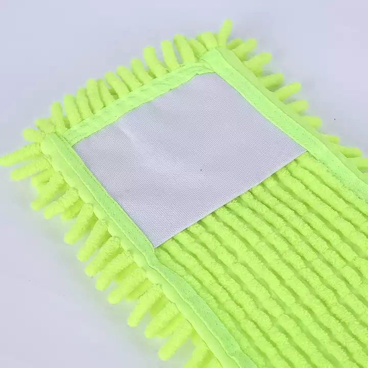 Cuscinetti per mocio per pulizia pavimenti piatti in ciniglia in microfibra  OEM con tasca Produttore e fornitore