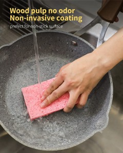 Esun ekovriendelike bioafbreekbare veelkleurige saamgeperste sellulose spons