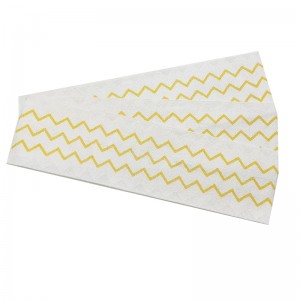 Mzere Wachikasu Wotayika wa Microfibre Mop Pad Yellow Stripe