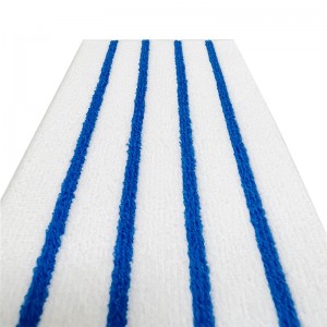 Blue Stripe Microfiber Mop Pad ដែលអាចចោលបាន