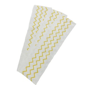 Esun Customizable Disposable Microfiber Mop Pads With Yellow Lines