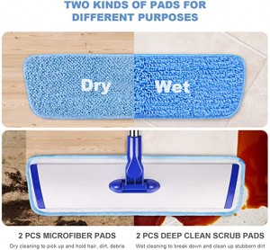 Microfiber Floor Cleaning Mops Pads Reusable Microfiber Spray Mop Pads