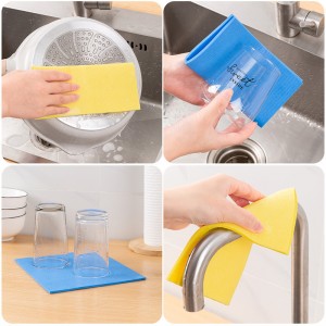 Esun Reusable Cellulose Fiber Sponge Biodegradable Dish Wash Sponge Cloth Dishcloth