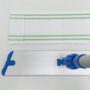 Esun Customizable Disposable Colored Lines Microfiber Pocket Mop Pad Flat Mop Refill