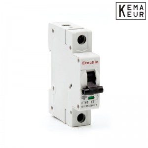 China wholesale Residual Current Circuit Breaker Supplier –  1P, 2P, 3P, 4P B C D curve, MCB, ETM3, AC, DC, miniature circuit breaker, mini circuit breaker, din rail – Etechin