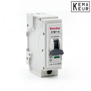 OEM Type Test 10ka Mcb Manufacturer –  1P, 2P, 3P, B C D curve, MCB, ETM7, AC, miniature circuit breaker, plug in – Etechin