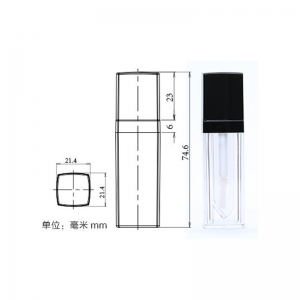 EGAC27 4.5ml Clear Lip Gloss Containers Silver black rose gold ສີມ່ວງ pink golden color customize lipgloss bottle square liquid lipstick tube