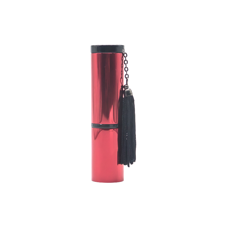 tassels Aluminum Lipstick Tube Empty Personalised Fancy Cute Red Palette Case for Lipstick Black Pretty Unique Matte Metal Cosmetic Packaging