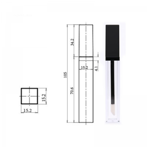 Lip Gloss Square Tubes empty liquid lipstick caontainer with different designer