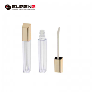 5ml Empty Lip Gloss cases Square Tubes with unique Wand gold lip glaze Bottles lip oil packaging Cute tube for lipgloss Personalized containers