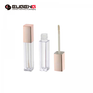 5ml Empty Lip Gloss Tubes with Wand gold Square Bottles for lip glaze case Cute unique tube for lipgloss Personalized containers packaging
