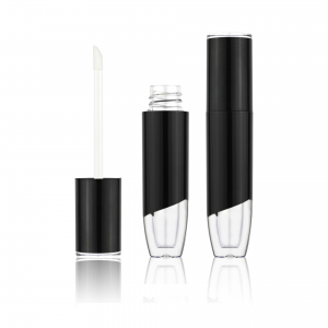 Tubo de brillo de labios cilíndrico único de 5 ml, envases vacíos de brillo de labios, botella de lápiz labial líquido lindo, embalaje cosmético de lujo