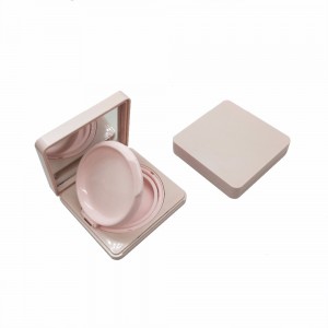 Aangepast logo hoogwaardige dubbele lagen BB cream foundation case plastic ronde cosmetische lege luchtkussencontainerverpakking