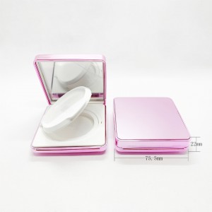 Caja de base de crema BB de doble capa de alta calidad con logotipo personalizado, embalaje de contenedor de cojín de aire vacío cosmético redondo de plástico