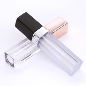 Lip Gloss Cases tom plastförpackning för flytande läppstift tub med borste