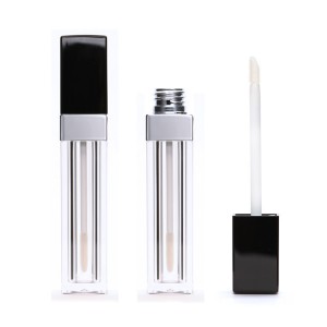 Lip Gloss Cases embalagem plástica vazia para tubo de batom líquido com pincel