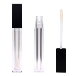 Empty Lip Gloss Containers Aesthetic Tubes for Lip Gloss customized logo printed transparent plastic packages