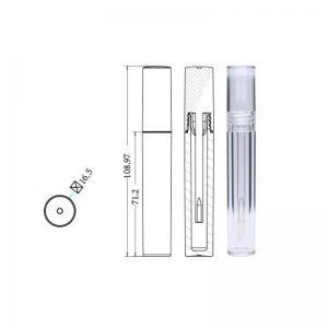 empty cylinder glaze lip gloss tube cosmetics packaging all clear liquid lipstick containter  lipgloss bottle