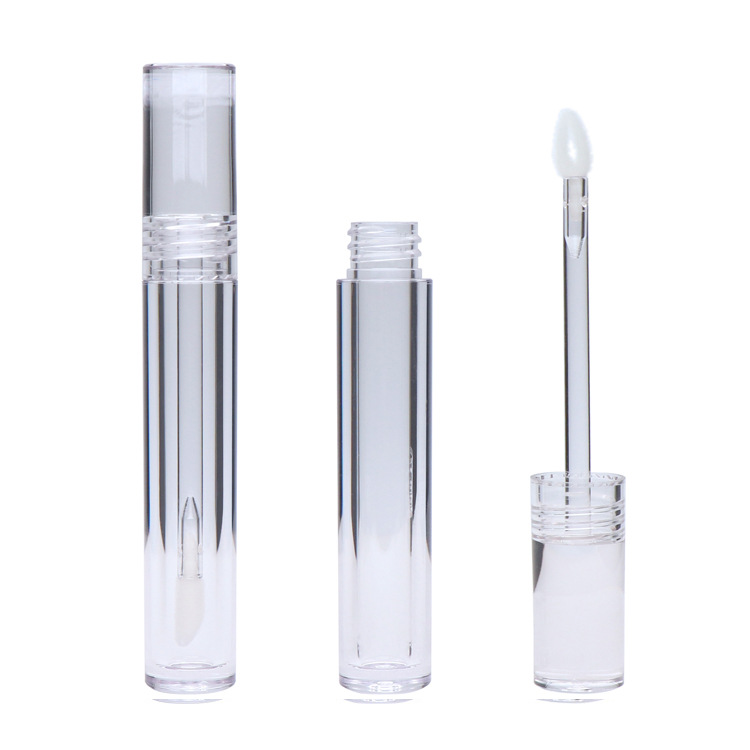 Factory Free sample Lip Gloss Tubes With Gold Top - empty cylinder glaze lip gloss tube cosmetics packaging all clear liquid lipstick containter  lipgloss bottle – EUGENG