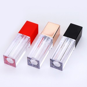 pretty personalised clear lip gloss in tube squeeze transparent liquid lipstick tube cool containers cosmetics  plastic packaging