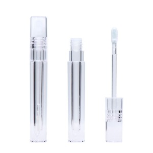 Transparent Lip Gloss Tubes  Crystal square pretty clear Liquid Lipstick Container Empty transparen bottle package