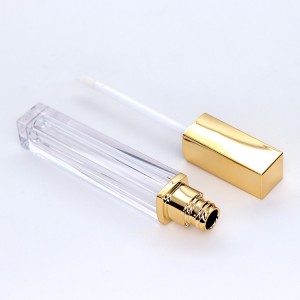 tubo quadrado de brilho labial transparente recipientes fofos de brilho labial em formato diferente de frasco de brilho labial