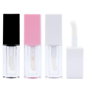 lege vierkante glazuur lipgloss buis cosmetica verpakking roze witte heldere vloeibare lippenstift container lipgloss fles