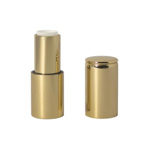 Wadah Lipstik Aluminium Isi Ulang Magnetik Mewah Lucu Wadah emas yang dipersonalisasi untuk tabung lipstik dengan Kemasan Kosong Ajaib Tabung lipstik yang dapat digunakan kembali