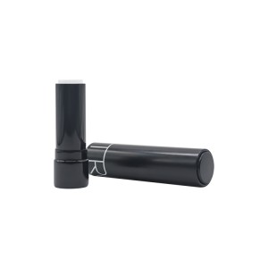Lege Lipstick Tube Container Fancy Aluminium Zwart hoesje Voor lippenstift mooie Leuke Metalen Cosmetische Verpakking OEM logo print