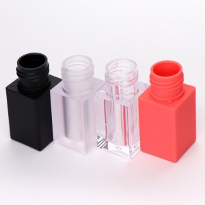 tube lip gloos mini kvadratni lipgloss tuba kozmetična embalaža prozorna tekoča posoda za šminko steklenička lipglossa s konico čopiča