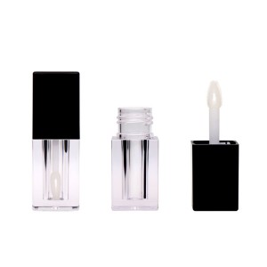 tube lip gloos mini square lipgloss tube cosmetics packaging clear liquid lipstick containter  lipgloss bottle with brush tip