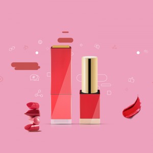 Empty Lipstick Tube Container Fancy Aluminum Black case For lipstick pretty Cute Metal Cosmetic Packaging oem logo print