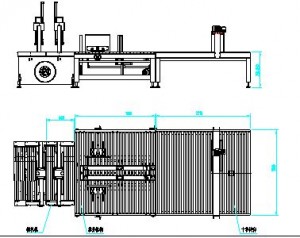Автоматическая машина для обвязки полипропиленовой гофрированной бумагой YS-LX-500D (в линию, двойные головки ленты, лента шириной 5 мм)