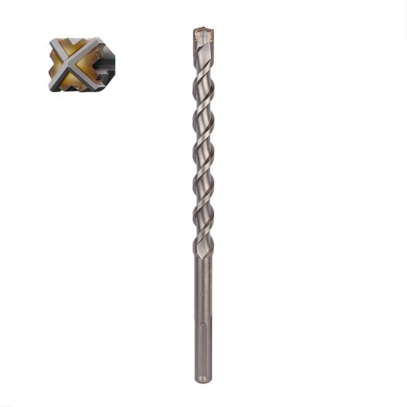 SDS max Cross Tip Hammer Carbide Drill pou brik masonry konkrè siman wòch wòch