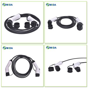16A 32A EVSE Type1 to Type2 EV Charging Cable Electric Car Charging Station