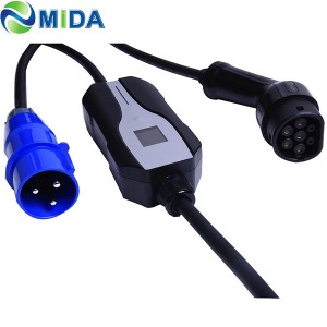 IEC 62196 Type 2 Plug10A 16A 20A 32A with Blue CEE plug Home Portable EV Charger for BMW Electric Car