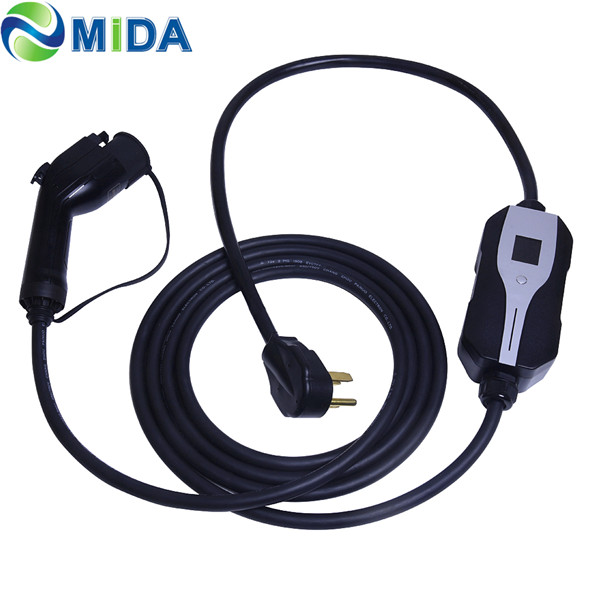China wholesale Electric Car Charger -  J1772 Plug Model 2 EV Charger Type 1 Switchable 10A 16A Schuko Plug Portable EVSE Electric Car Charger – Mida