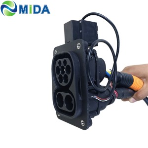 DC 1000V 150A 200A CCS2 Inlet Combo 2 Socket PT1000 DC EV Charging inlets for Electric Vehicles