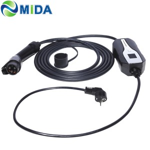 MIDA 8A 10A 13A 16A Electric Car Charging Level 2 EV Portable Charger Type 1 Plug