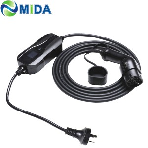 China Manufacture EV Charging box Type 2 8A 10A 15A Portable EVSE Electric Car Charger AU NZ Plug