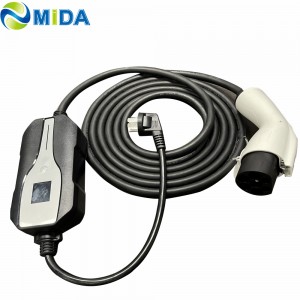 Portable ev charger GBT Level 2 EV Charger 16A with EU Schuko level 2 ev charging cable