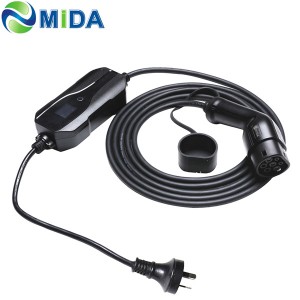 Adjustable Current IP67 Smart EV Charger Type 2 6A 8A 10A 15A Home Type 2 Charging Cable