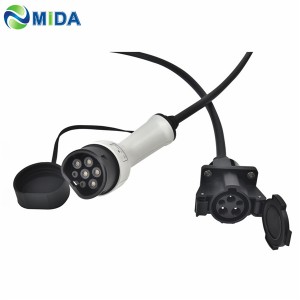 32A Adaptor Type 2 to Type 1 EV Adapter E V Converter Charging Cable