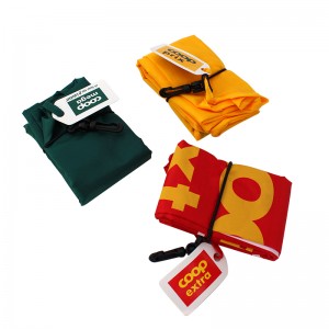 Eco-friendlyNL19-06 flodable bag reuse bag ripstop material bag displaly box packing