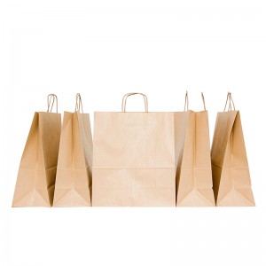 Paper bag,kraft paper,Paper Bag With Twisted Handle
